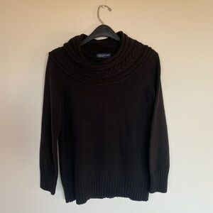 Jones New York Black Neck Tunic Sweater